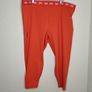 Yitty Major Label Shaping High Waist Logo Legging Orange Women's Size 6X